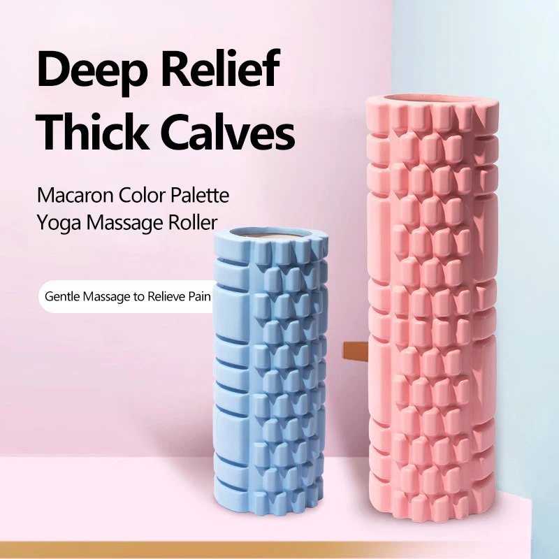 Foam axis yoga column manufacturer direct sales EVA cross-border wholesale fitness yoga massage stick wolf tooth hollow column