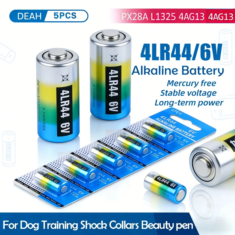 Long-Lasting 2-40PCS 6V 4LR44 Alkaline Battery Leak-Proof for Remote Controls, Pet Collars & Doorbells