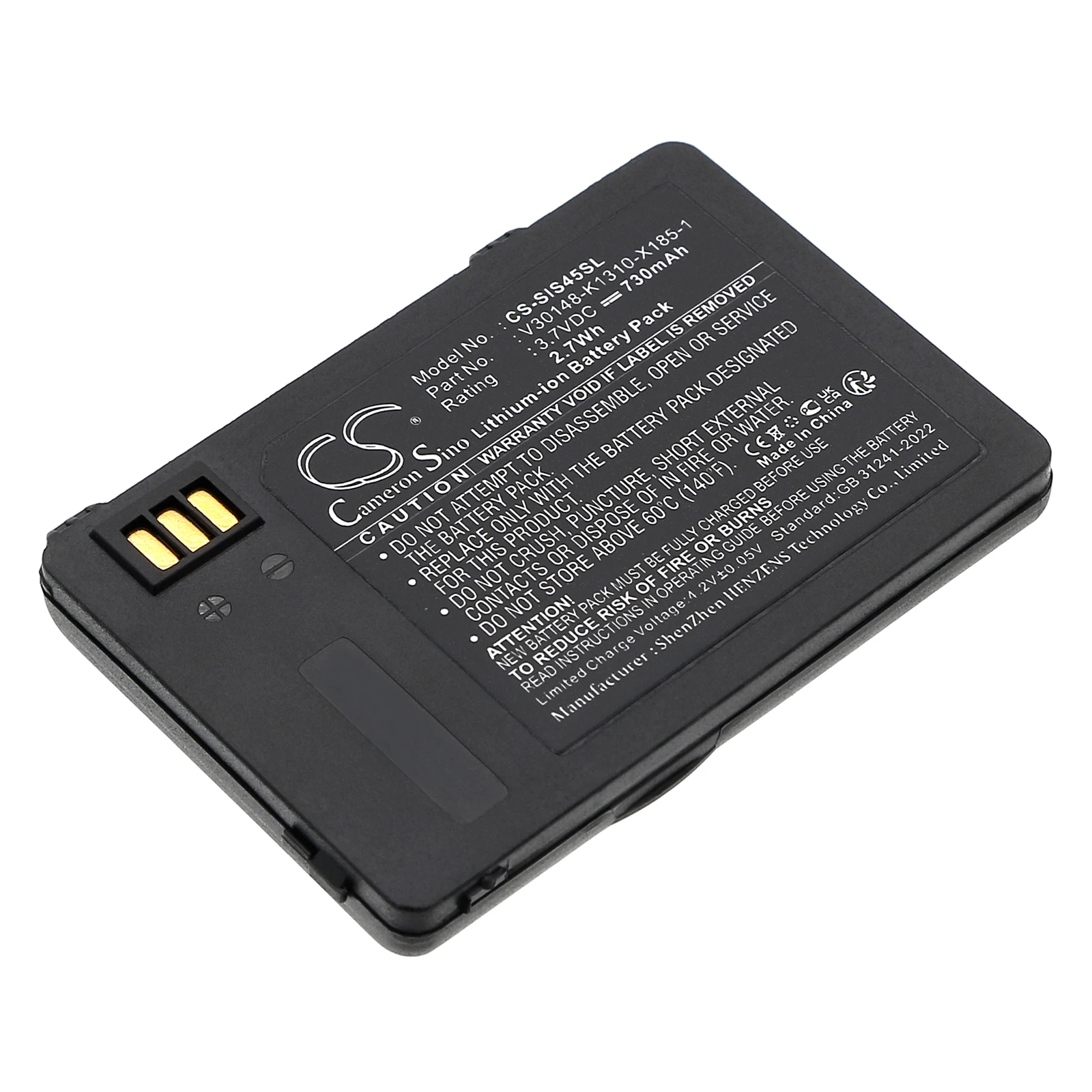 CS Battery 3.7V/840mAh V30148-K1310-X185-1 for Siemens S45,S45i,ME45,6618,3618,M45