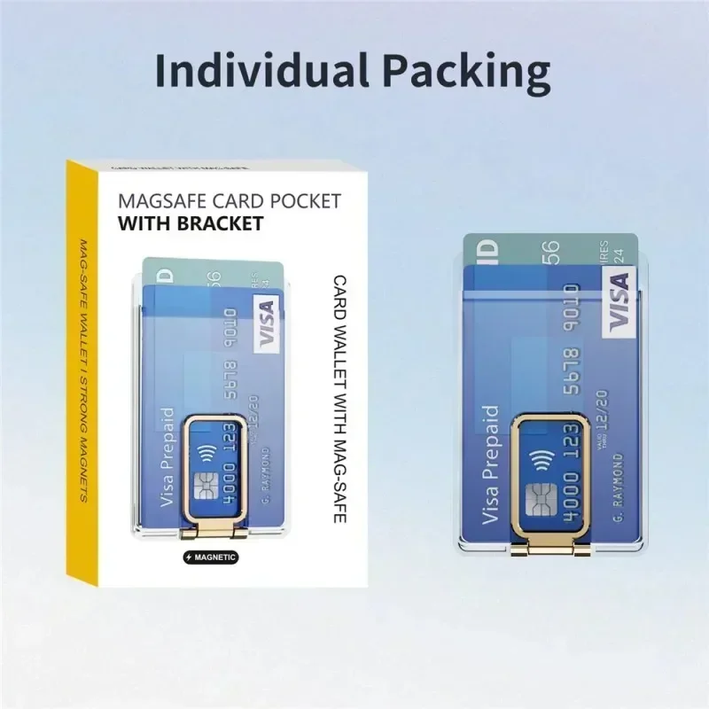 แม่เหล็กที่แข็งแกร่งสําหรับMagsafeผู้ถือบัตรกระเป๋าสตางค์สําหรับiPhone 16 15 17 14 13 Pro Max Samsung S25 S26 Ultra Macsafeผู้ถือบัตร