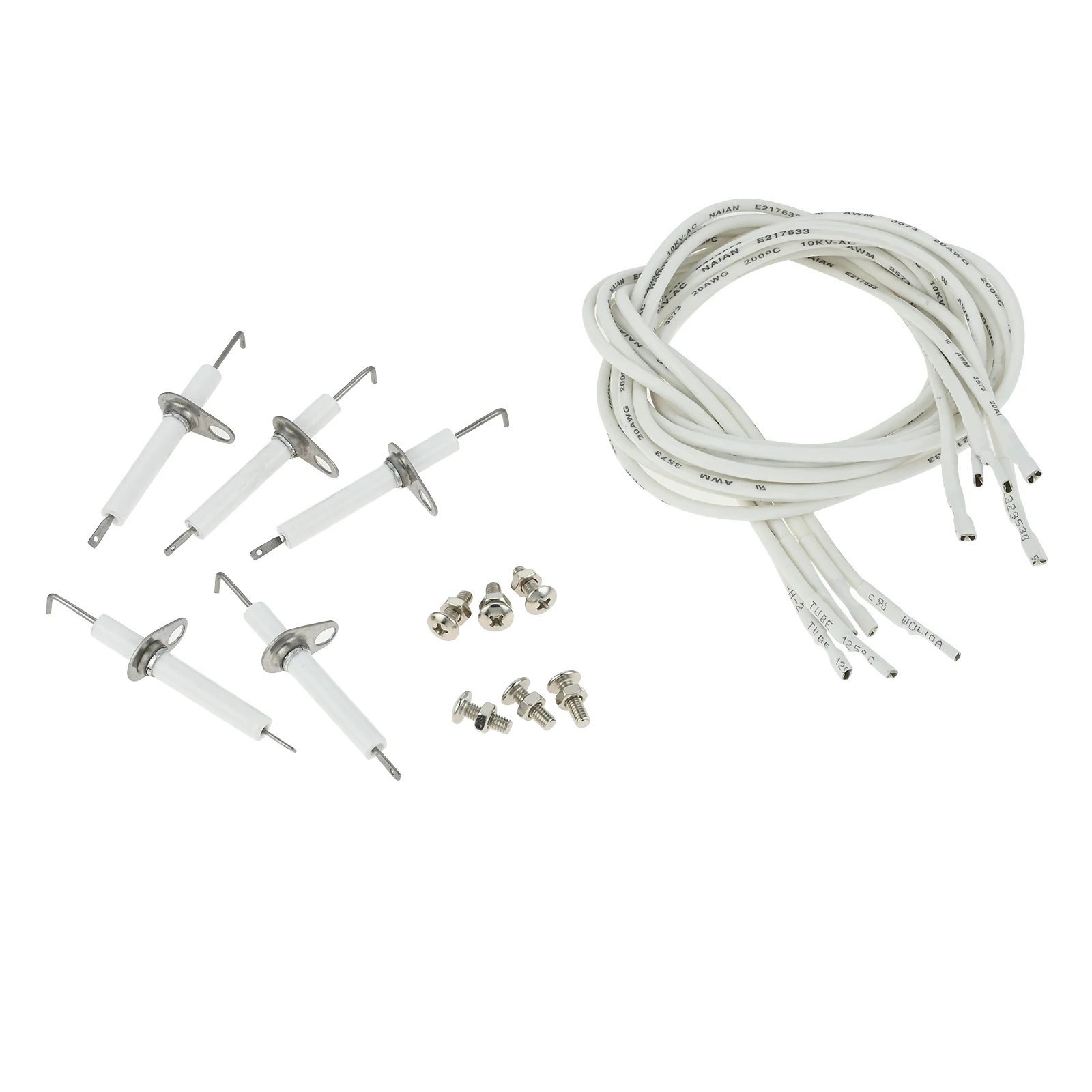 5 Sets Grill Ignitor Wire Ceramic Electrode Kit  for Jenn Air for Vermont Castings for Backyard for Uniflame Grill Igniter Parts