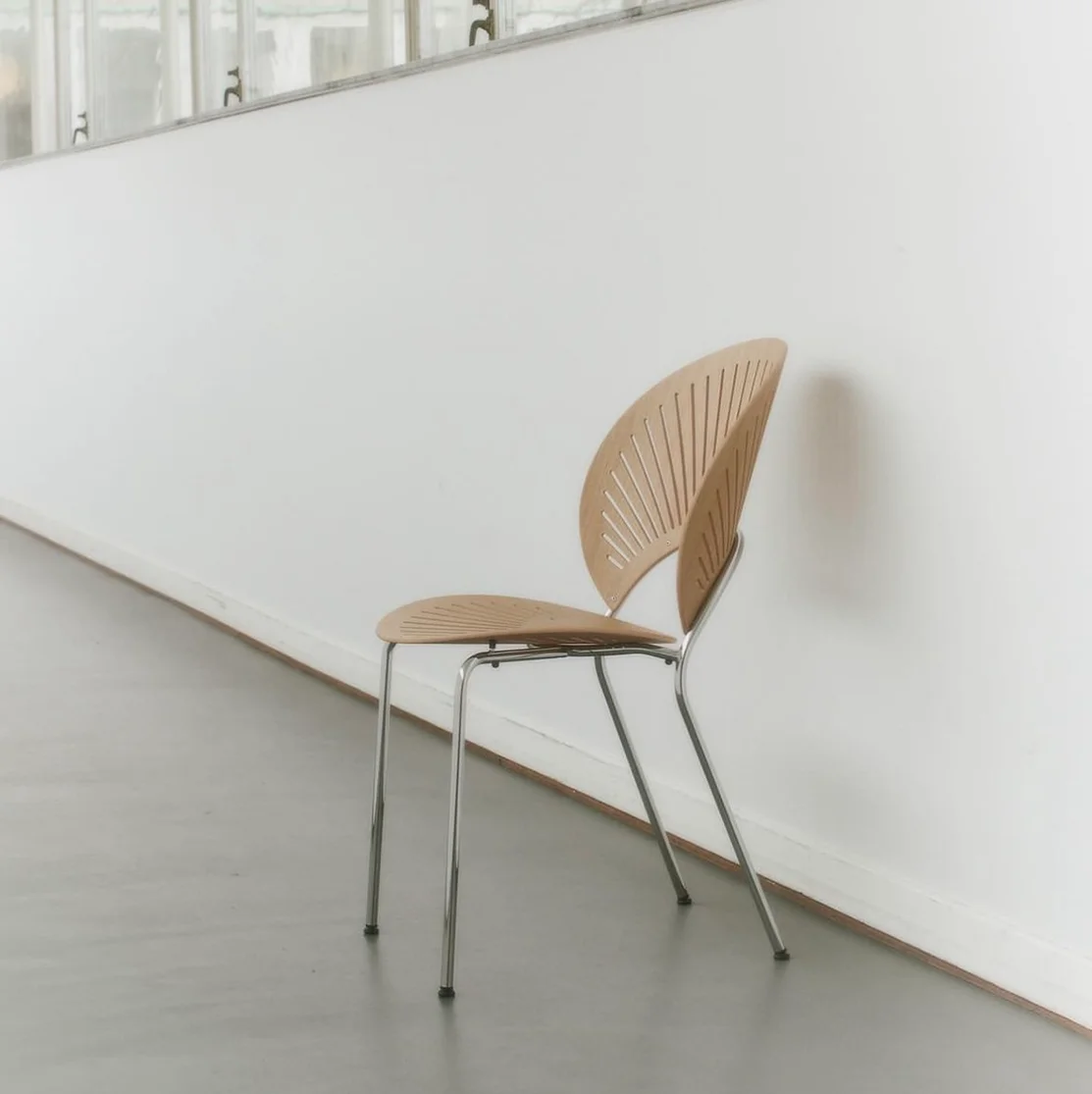Danish  Dining Chair Shell Chair Log Dressing Peacock