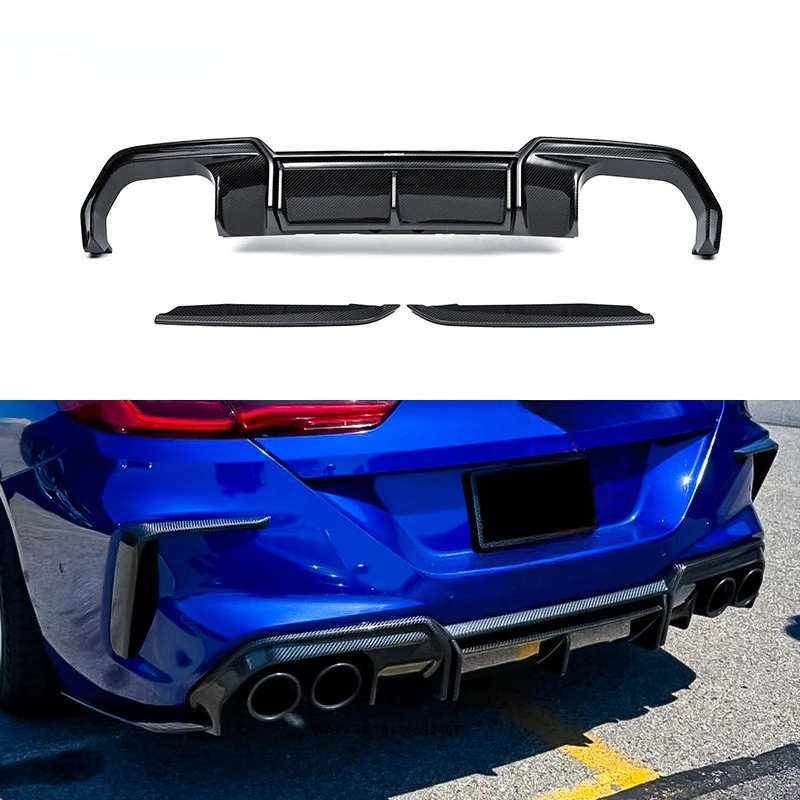 Prepreg Dry Carbon Fiber Rear Diffuser for M8 F91 F92 2 Doors Body Kit Auto Part Exterior