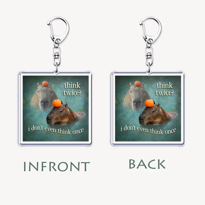 Funny Possum Hamster Raccoon Cat Meme Acrylic Keychains Keyring for Accessories Bag Pendant Key Chain Ring Jewelry Fans Gifts