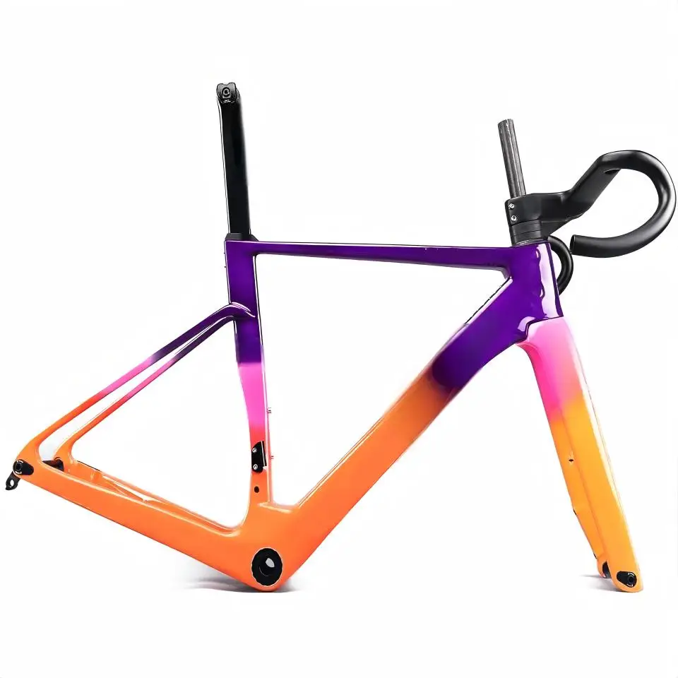 

15 Colors Ostro VAM 2.0 Carbon Frame Disc Brake Road Bicycle frameset with handlebar XDB shipping availbale