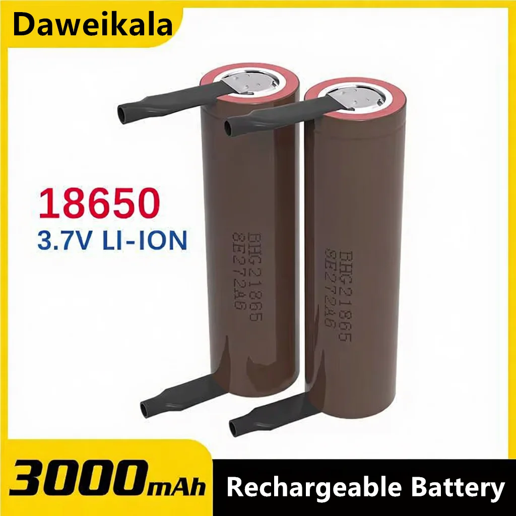 100% nuevo Original HG2 Nickel Tab 37V 18650 3000MAH batería de iones de litio 20A descarga para herramientas eléctricas