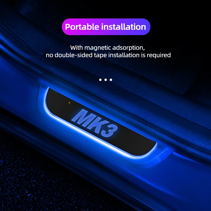 Car removable LED welcome pedal door sill light for Volkswagen Golf 7 5 6 MK8 MK7 MK6 MK5 MKKK 4 MK3 MK2 2012-2014 2015 2016