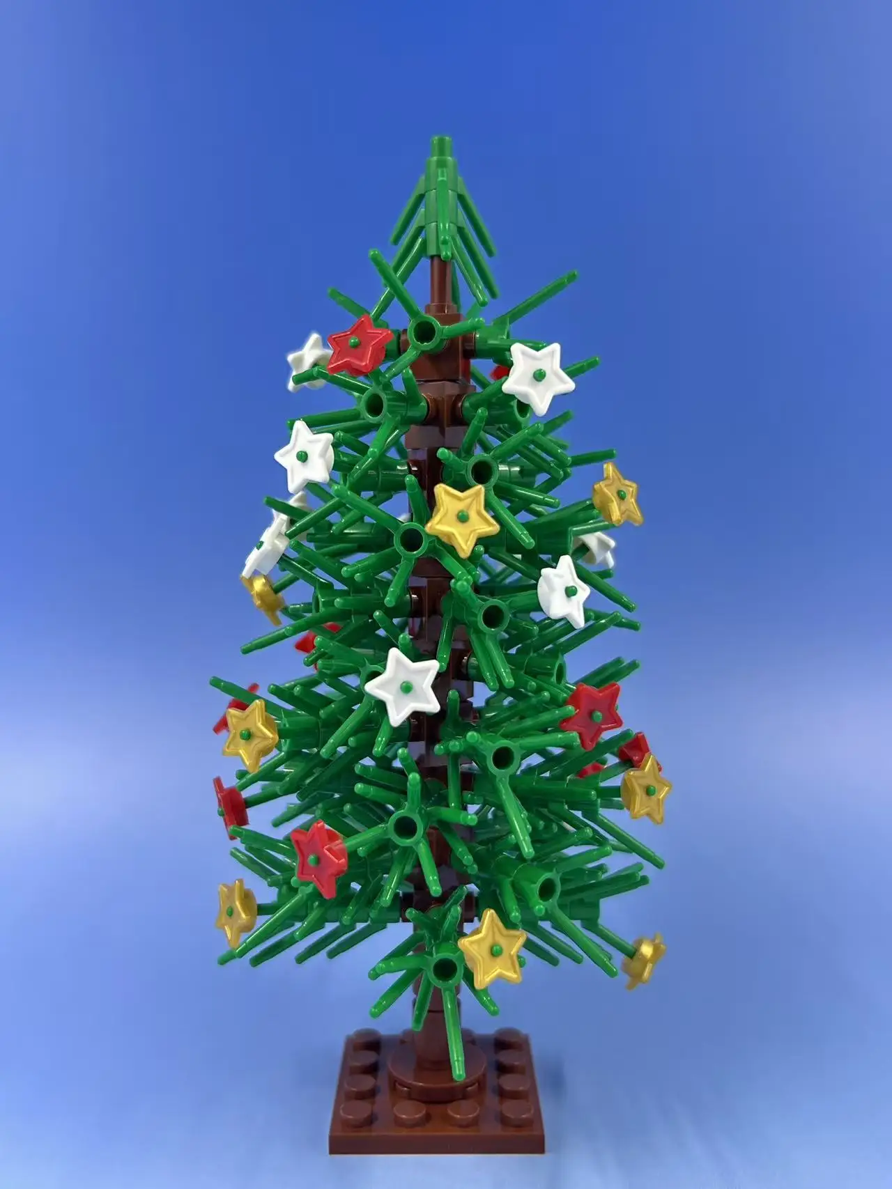 MOC Christmas Tree Building Blocks Set Holiday Desktop Scene