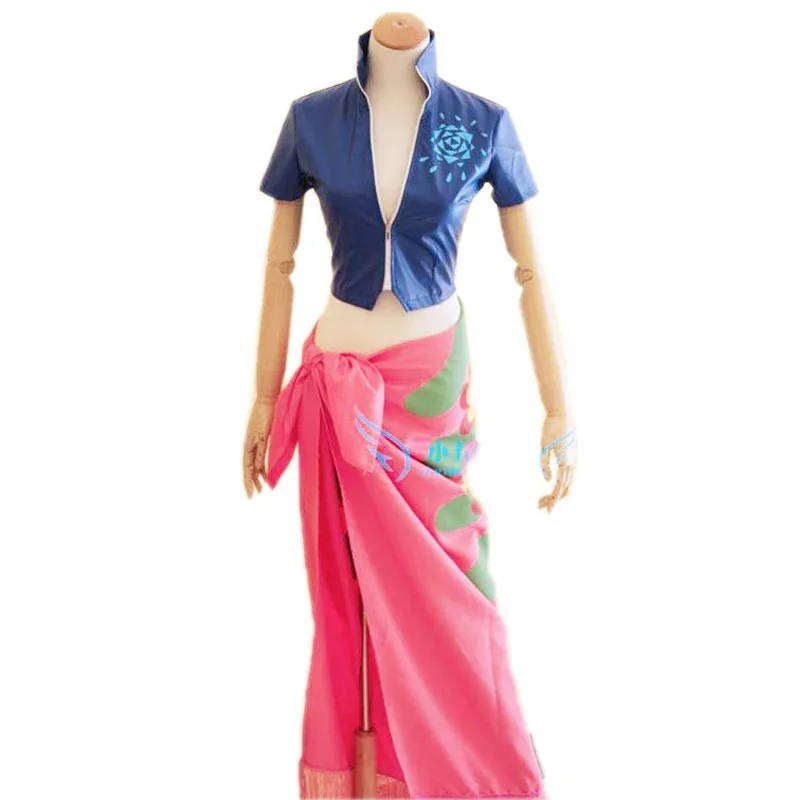 

2025 Nico Robin Cosplay Costume Two years later Robin Cosplay Dress Miss Allsunday Blue Coat and Skirt