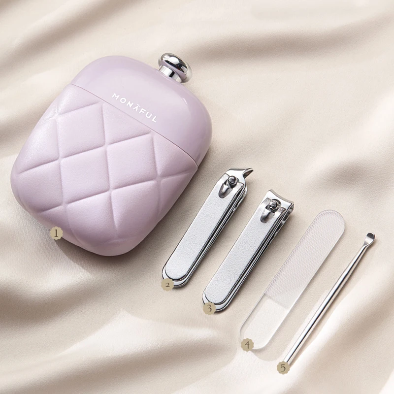 4 pçs conjunto de ferramentas manicure cutícula nipper e cortador kit profissional portátil cortador de unhas pedicure kit ferramentas da arte do prego salão beleza