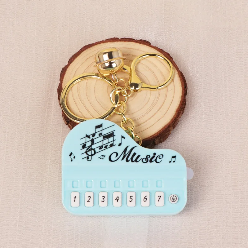 keychain model Mini Electronic Organ Pendant Music Interactive Keychain Working Finger Piano Keyring Piano Keyboard Bag Hanging