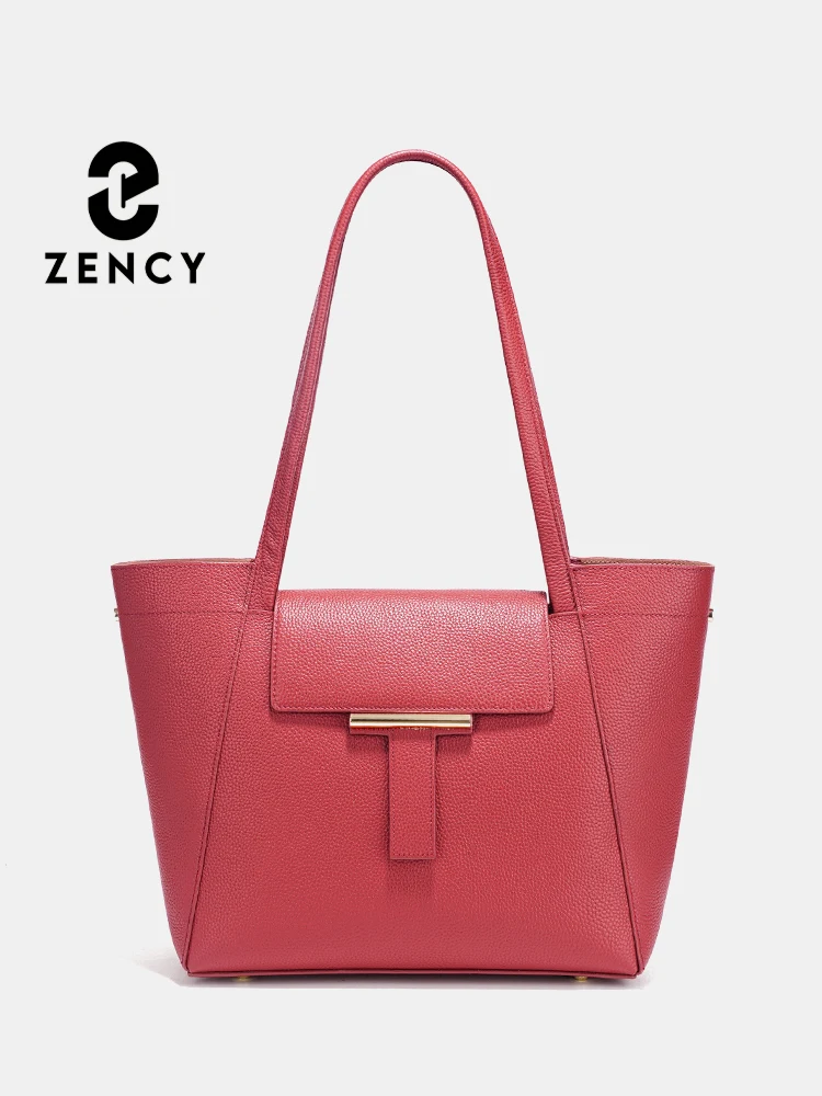 

Zency Genuine Leather Women's Tote Handbag Large Shoulder Bag for A4 Shopping Bag For Travel Work