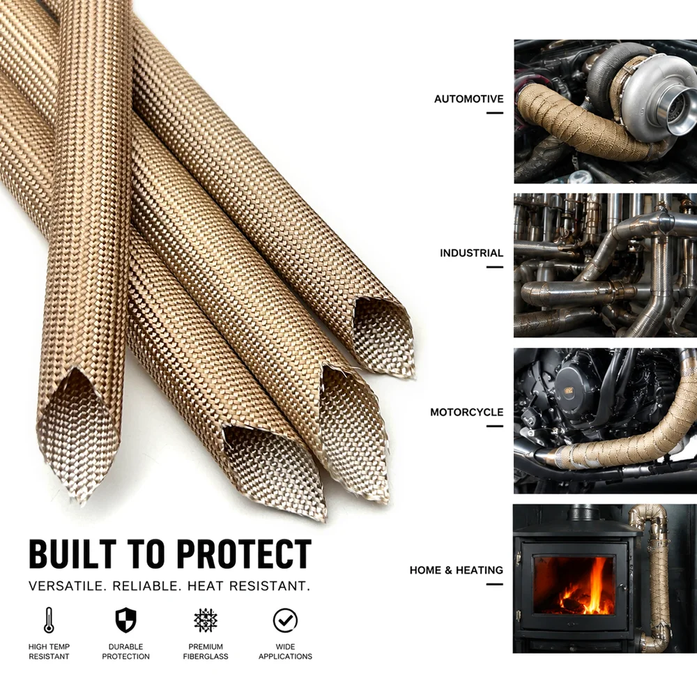 800 deg C fiberglass sleeve ID 1/2.5/3/4/5/6/8/10/12/14/16/18/20/25/30mmTemperature resistant insulation sheath for wires