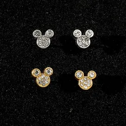 1pair Disney Mickey Mouse Earrings Simple Mickey Ear Studs for Man Jewelry Accessories Gifts