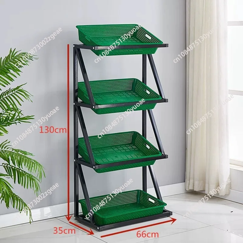 Supermarket fruit and vegetable shelves display shelves commercial convenience store shelves