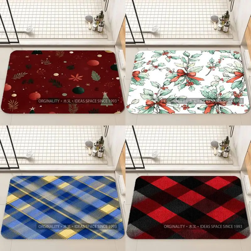

Christmas Pattern Floor Mat Living Room Decoration Home Sofa Non-Slip Carpet Study Bedroom Tatami Children'S Soft Floor Mat