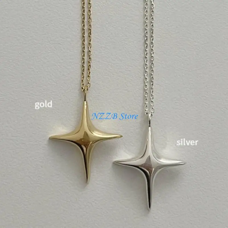 

T21F 10xElegant Awn Star Pendant for Choker Necklace Making Earring Bead for DIY Necklace Jewelry Making Pendant with Hole