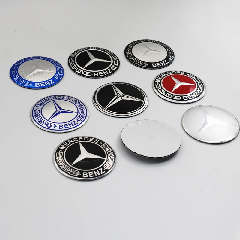 4Pc For Mercedes Benz C180 C200 C260 W124 W140 W126 W168 W176 56mm 60mm 65mm Car Wheel Hub Cap Center Sticker Emblem Badge Decal view 2