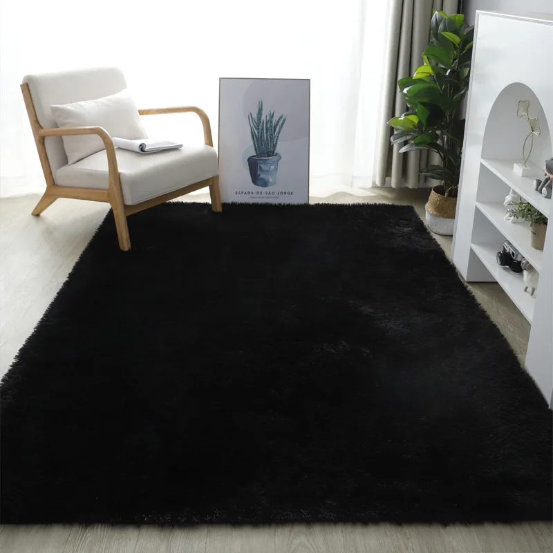 VIKAMA Scandinavian Ins Filament Wool Cozy Soft and Smooth Living Room Bedroom Office Children's Room Carpet Washable Floor Mats