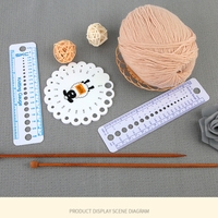 Multifunctional Knitting Needle Gauge Ruler Knitting Needle Measuring Tool