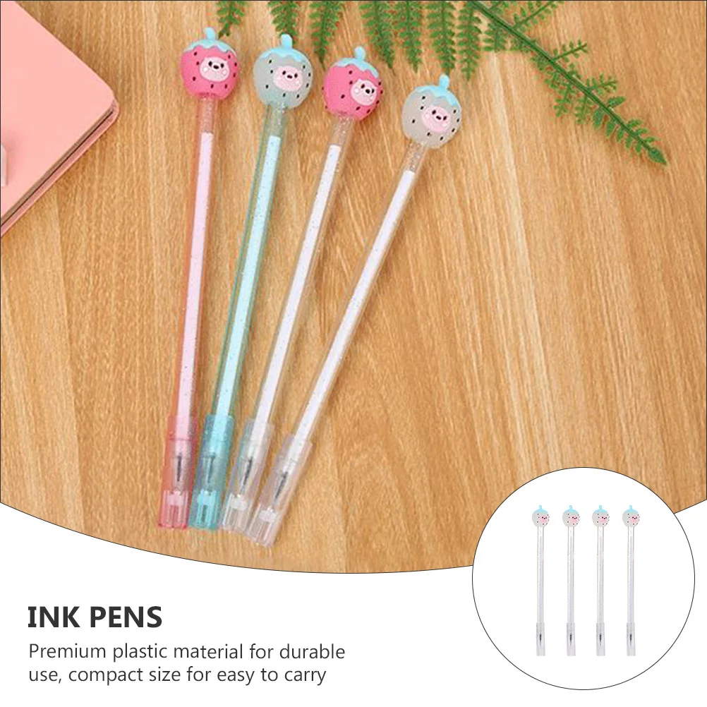 10 Pcs Gel Pens Creative Stationery Durable Plastic Adorable Design Bright Colors Writing Instruments School Office Use Portable