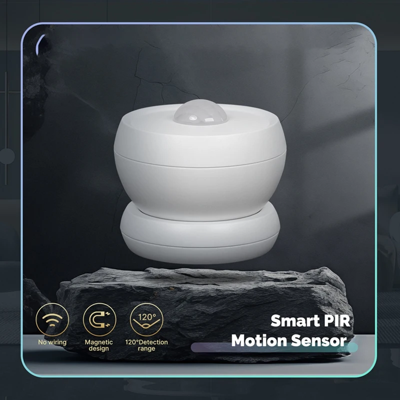 Tuya Zigbee Smart PIR Sensor, Corpo Humano, Detector de Movimento Infravermelho, Base Magnética, Home Security, Automação