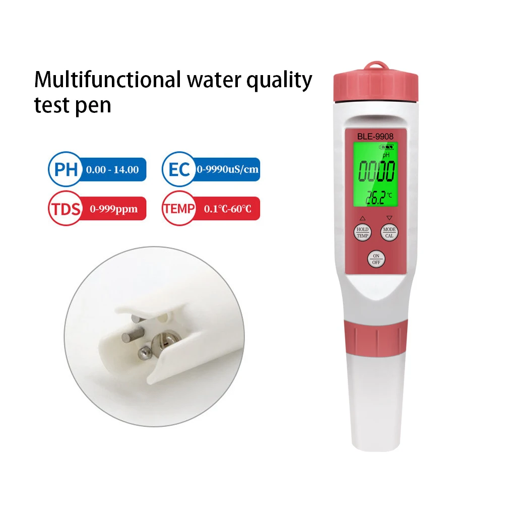 

4 In 1 Temp/PH/EC/TDS Meter Online Water Tester Digital APP Control Monitor Drinking Laboratory Aquarium Fish Tank