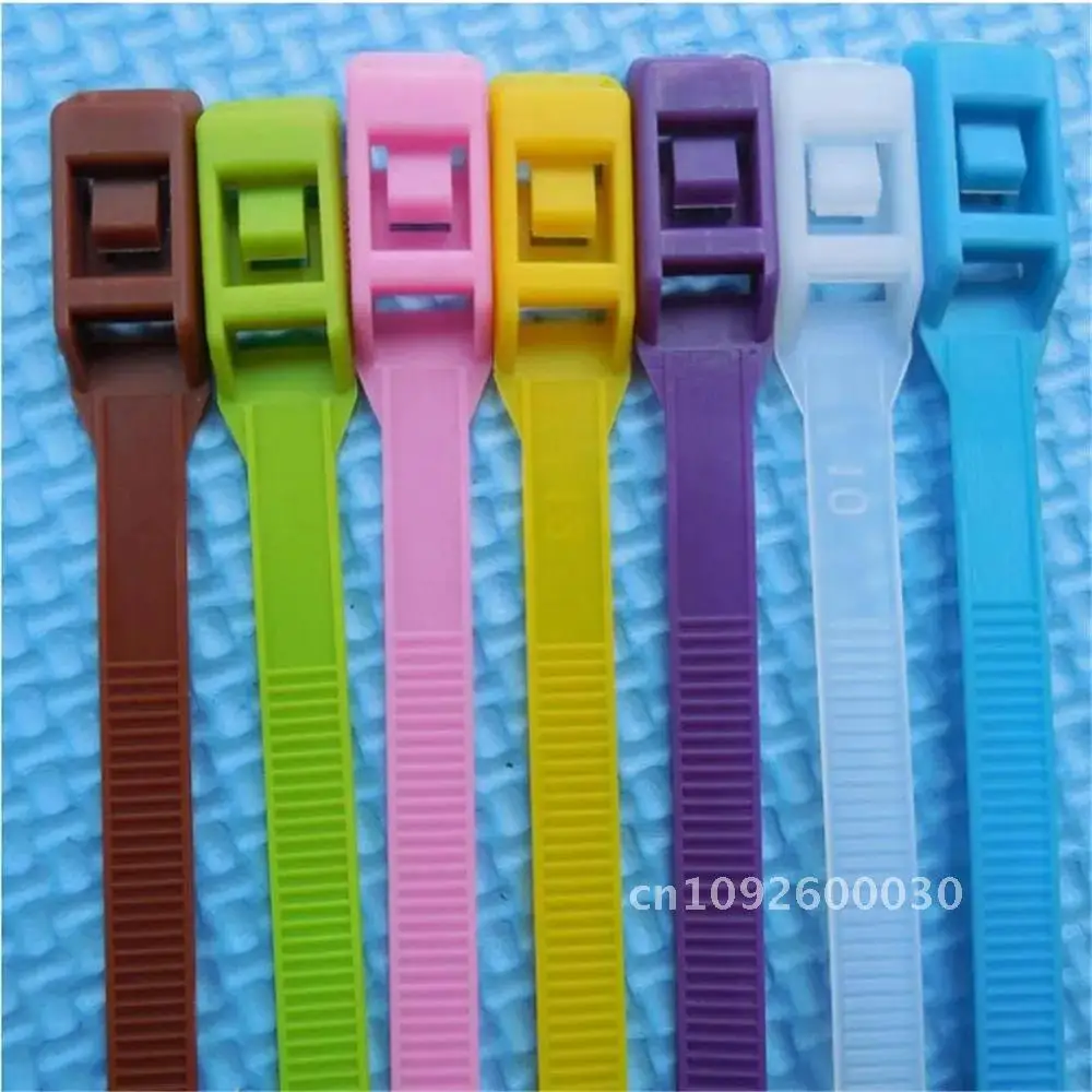 100pcs 14 Inch Double Lock Nylon Duty Unique Smooth Soft for Heavy Design Cable 100Pack Lock Ties Zip Head