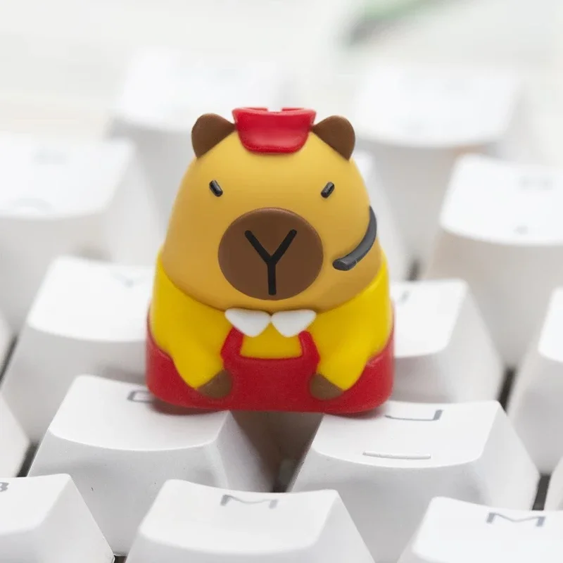 

Колпачки для клавиш LOBO Capybara из смолы, DIY, на заказ, для механических клавиатур, ручной работы, арт-колпачки, украшение для рабочего стола, подарок