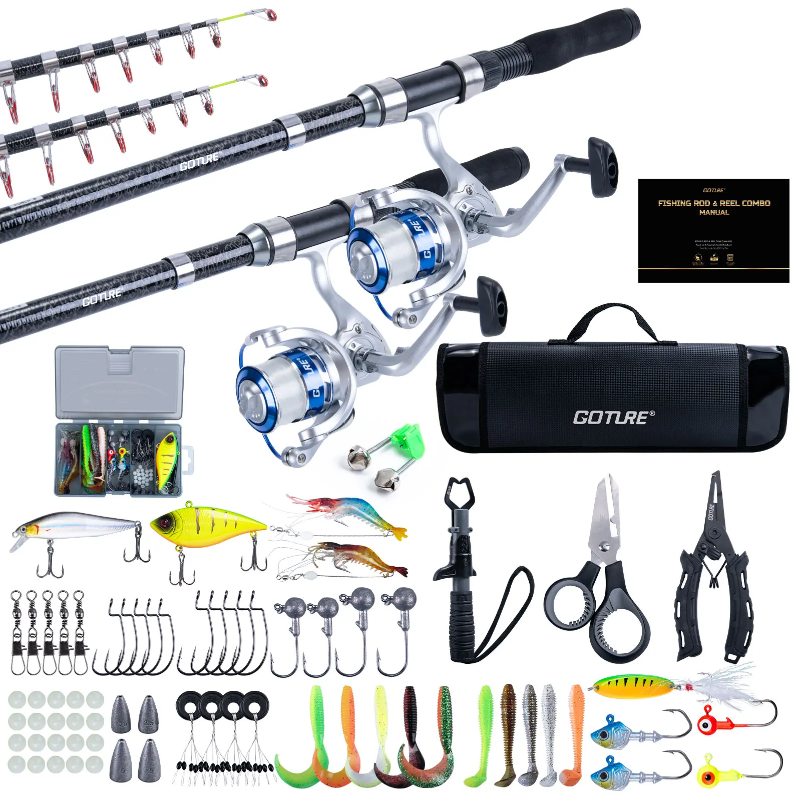 Goture 1.9/2.1/2.3/2.5/2.7m Te - Reel Bag ulasan dan harga