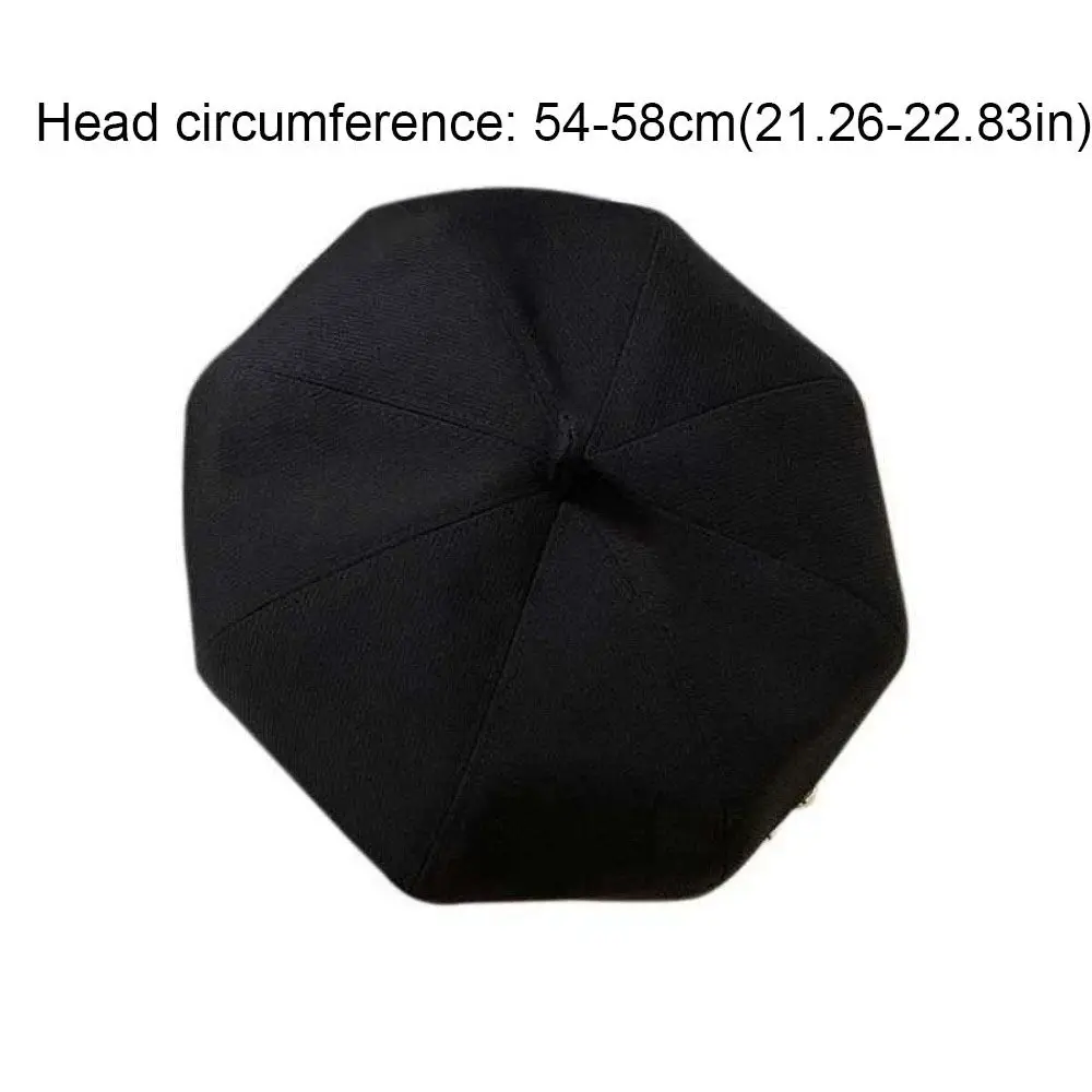 Elegante Blume Frauen Berets Großen Kopfumfang Warm Halten Achteckigen Hut Koreanischen Stil Einfarbig Britischen Maler Kappen Mädchen