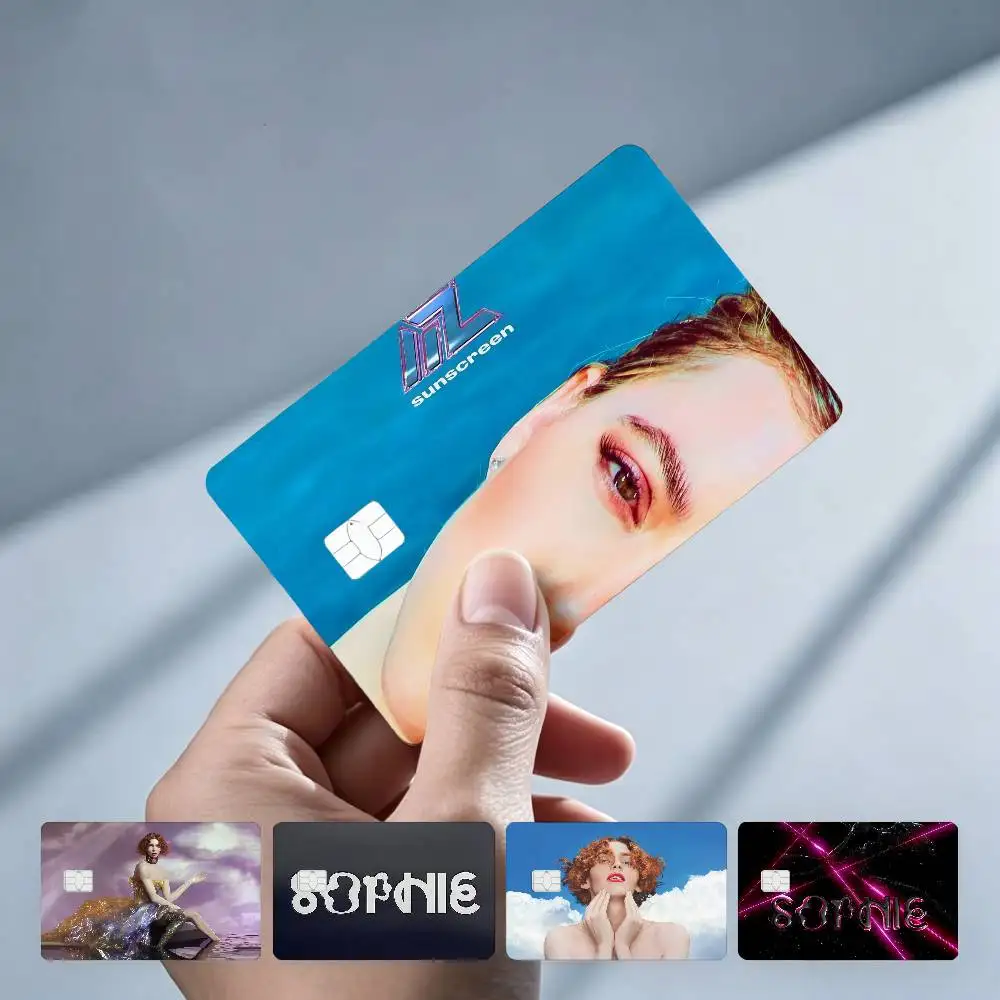 Sophie Singer 4PCS!Trendy & Cool Business-Style Bank Card Sticker — Suitable for Debit Card Decoration