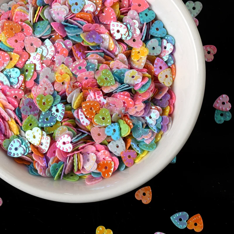 20g/Bag Love Herat 5mm PVC Confetti Glitter Sequins For Crafts Nail Art Decoration Paillettes Sequin DIY Sewing Accessories