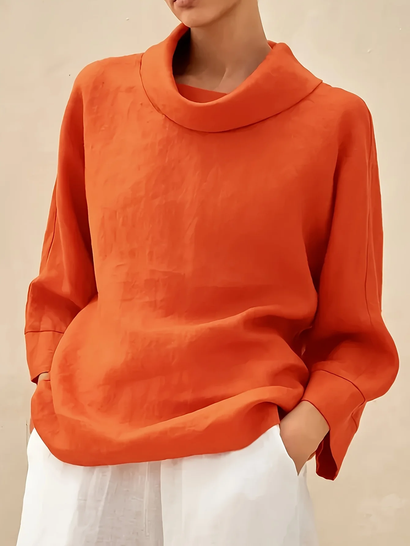 

Женская однотонная тканая летняя рубашка большого размера