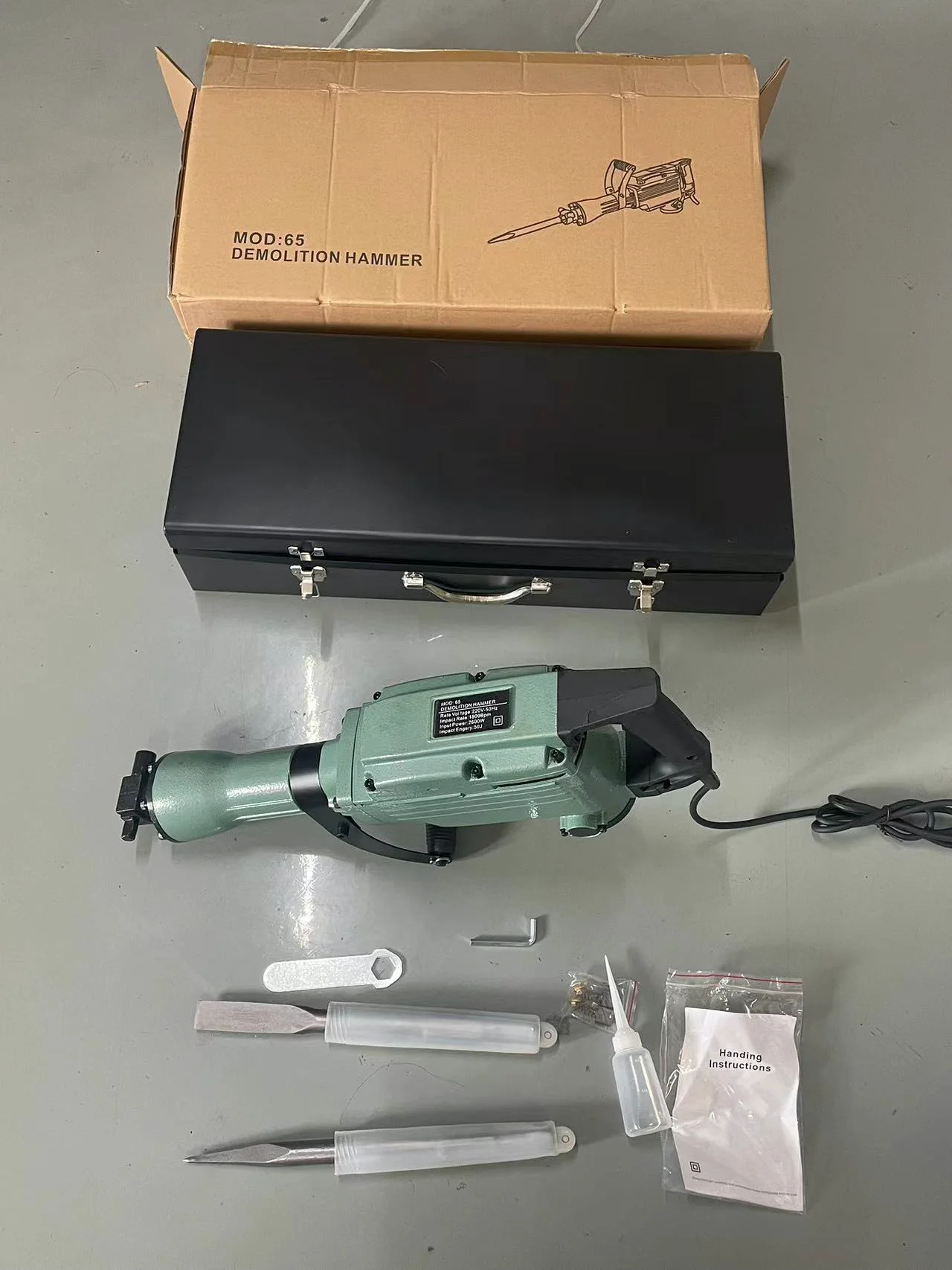 1500W 65A Electric Demolition Hammer 220V Electric Jack Hammer 50J Breaker Hammer PH65A