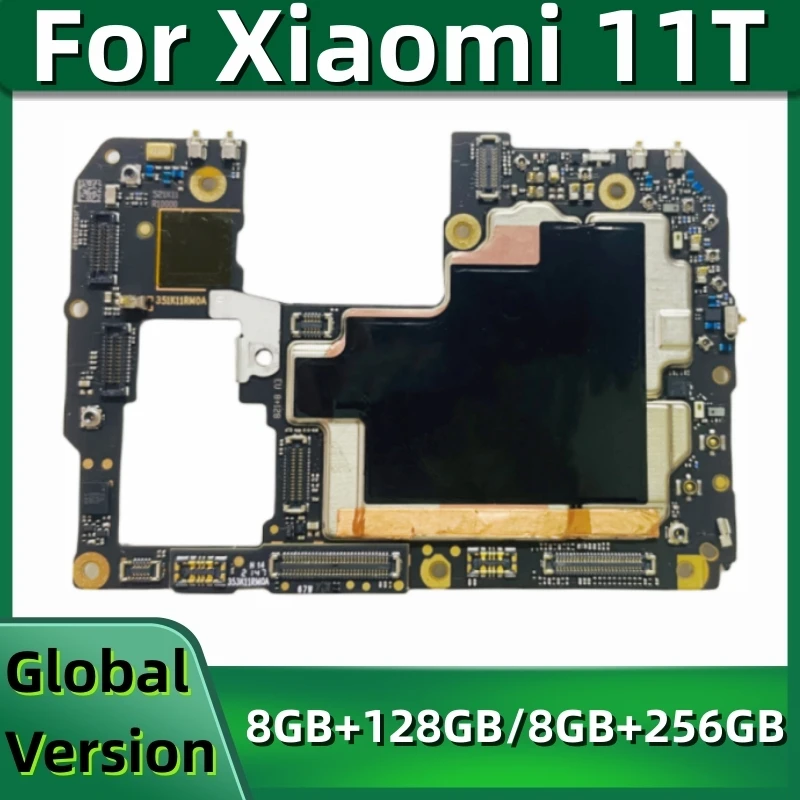 Motherboard for Xiaomi 11T 5G, 21081111RG, Unlocked Main Circuits Board, 128GB, 256GB Global ROM