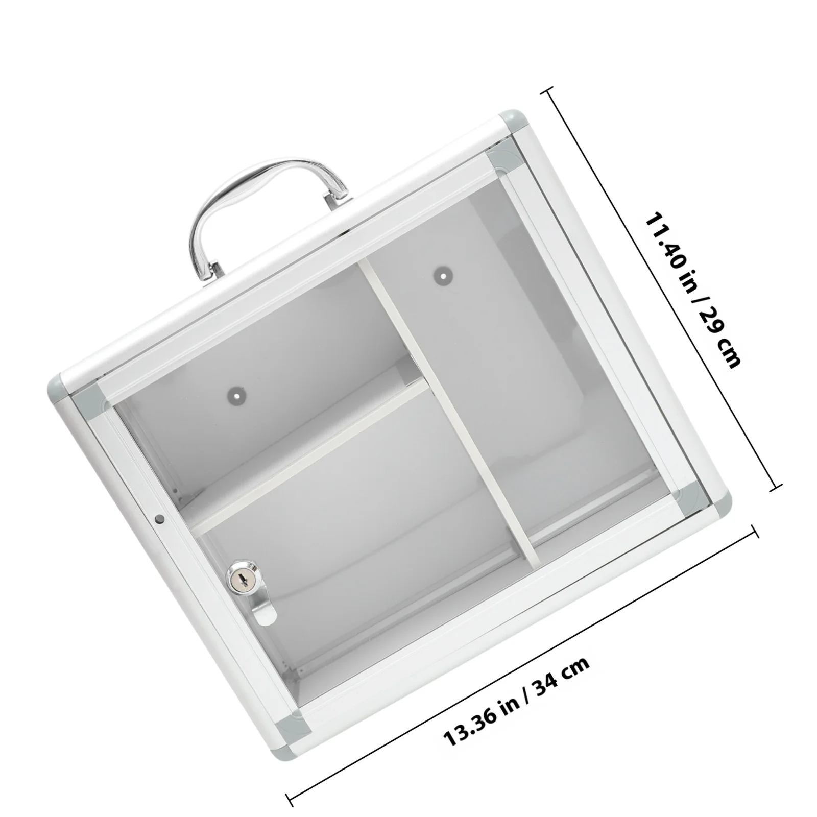 Lockable Wall Medicine Box Aluminum Alloy Sturdy Storage Container Portable First Aid Kit Household Office Travel Outdoor