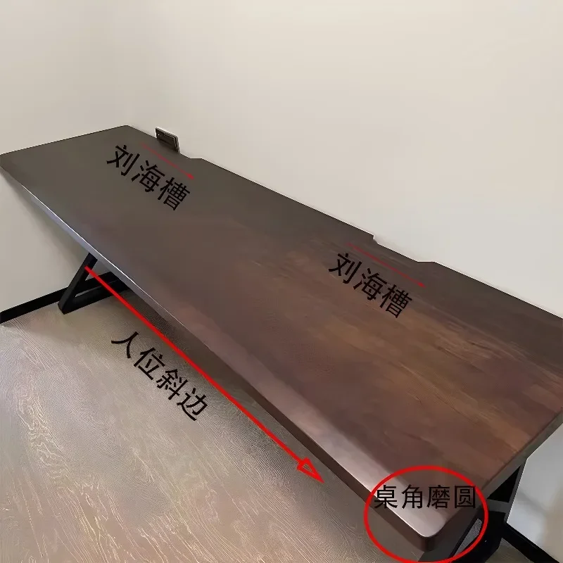 Solid wood large board e-sports table double computer table household desktop bedroom two people