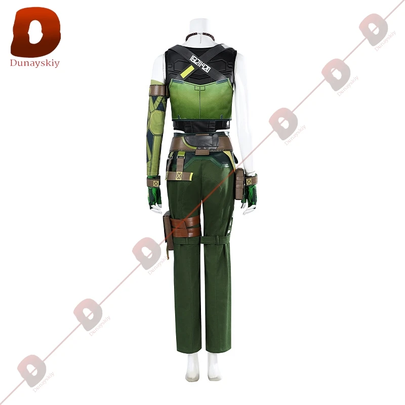 Anime jogo valorant cosplay traje novo herói skye cos calças superiores terno conjunto com peruca halloween carnaval festa roupas role play