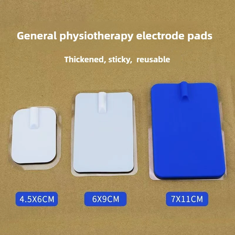 

10 шт. 4x6 см 7x11 см многоразовые электродные подушечки для машины Tens 2,0 мм и 2,5 мм, штифт, массажер для тела, самоклеящиеся подушечки