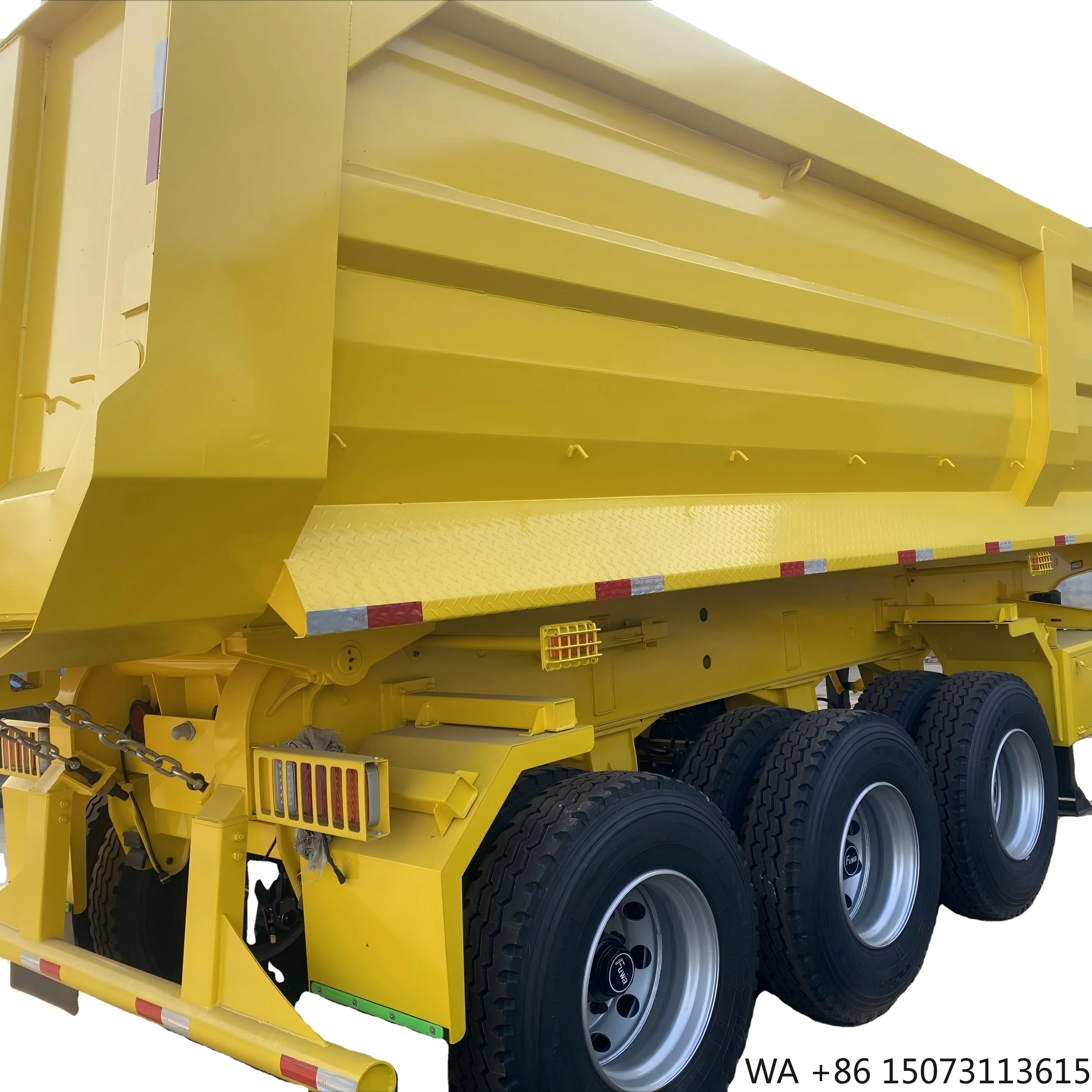 Factory Direct Best-Selling 3-Axle Heavy-Duty Dump Trailer Iron Aluminium Steel 3D Design