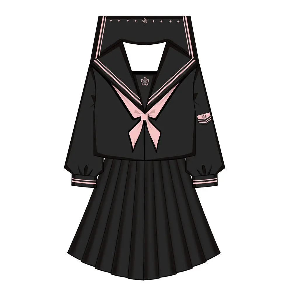 School Uniform Dress Cosplay Costume Japan Anime Girl Lady Lolita Japanese Schoolgirls Sailor Top Tie Pleated Skirt Outfit Women