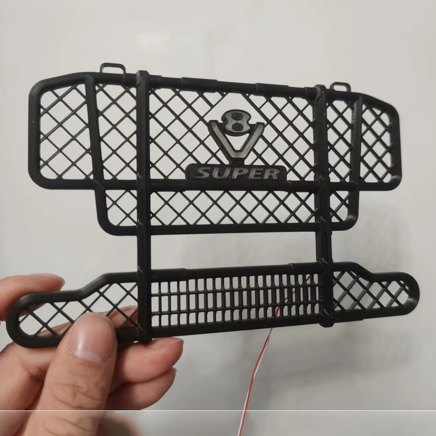 1/14 타미야 RC 덤프트럭 SCANIA R620 VOLVO 메르세데스-벤츠 ACTROS 3363 MAN 부품용 LED 라이트가 장착된 플라스틱 프론트 범퍼 불바