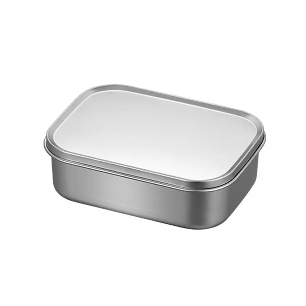 Durable Stainless Steel Crisper Reusable Lunch Box Easy to Clean Sealed Fresh-prepared Vegetable Lunch Box Store Food