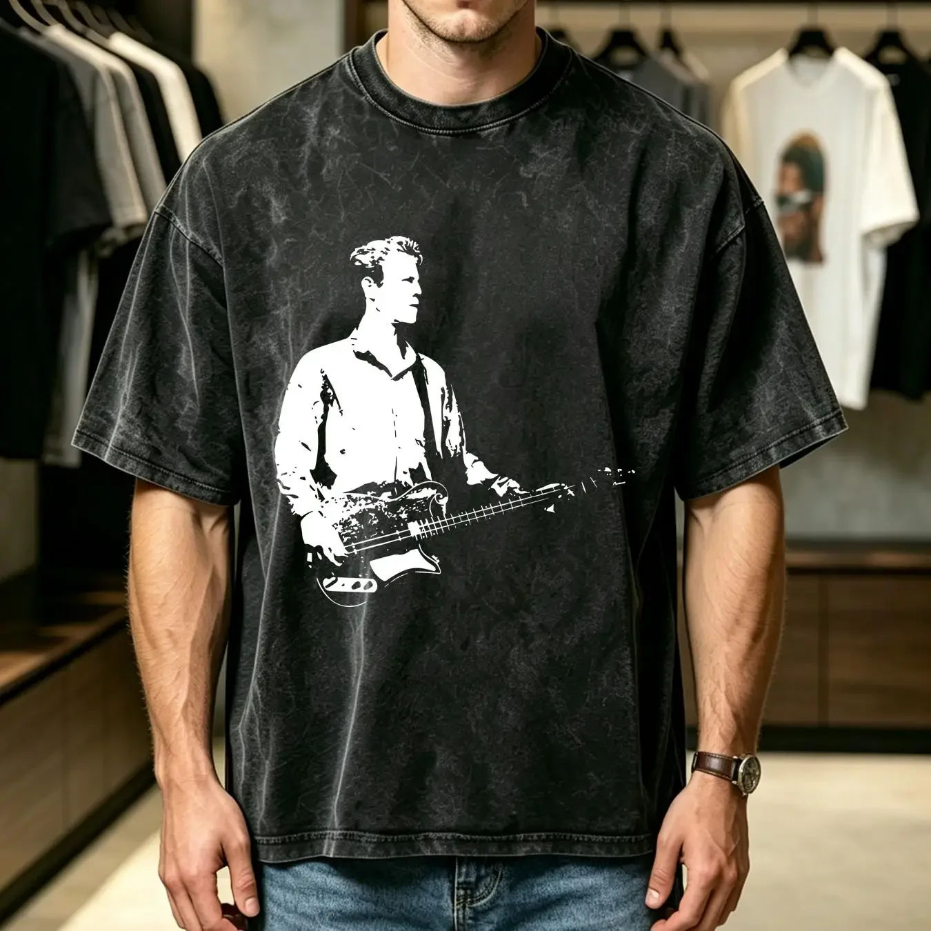 washed T Shirt Mark Sandman Men Black All Sizes S to 345Xl Q334 long or short sleeves vintage Washed Top For Everyday Wear