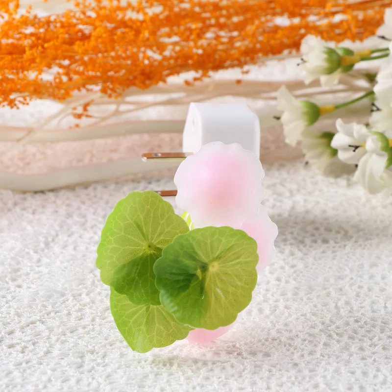 조명 제어 다채로운 야간 조명, 연꽃 잎 버섯 삼각형 LED, 창의적인 어린이 침실 야간등, 3D 조명