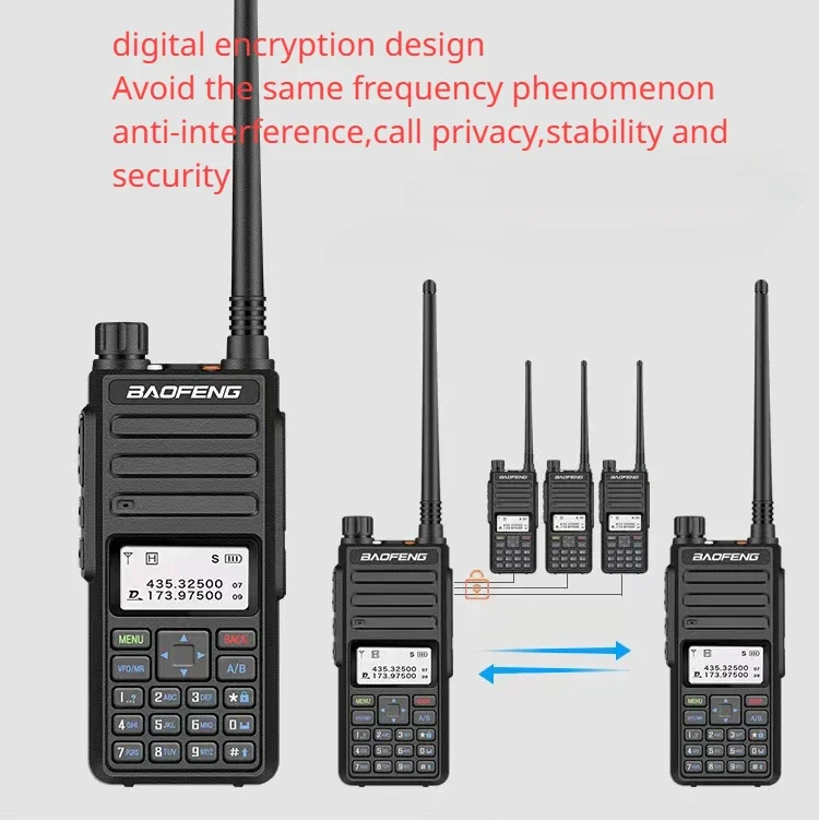 Baofeng DR-1801 digital walkie-talkie equipment UV dual-segment GPS one machine can be used for two alarms  outdoor tourism