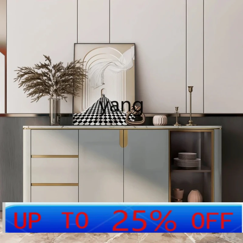 

lmm Light Luxury Sideboard Modern Simple Stainless Steel Storage Living Room Wall Tea Cabinet