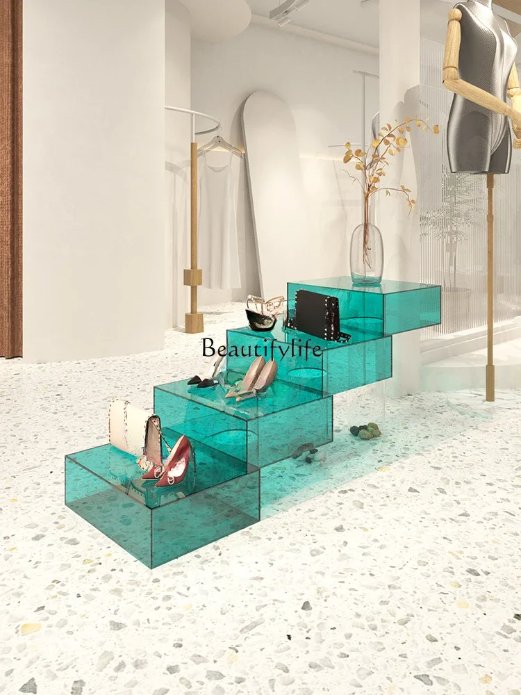 

FG11Clothing Store Zhongdao Display Stand Acrylic Creative Trapezoid Display Stand