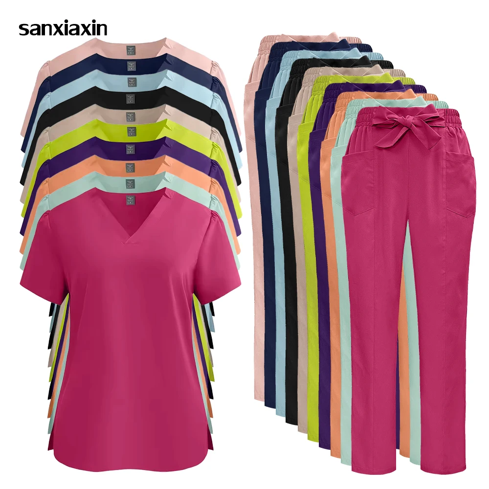 uniformes-cirurgicos-femininos-conjunto-de-enfermagem-top-e-calcas-uniforme-medico-roupas-de-scrub-para-clinicas-saloes-de-beleza-spa-hospital